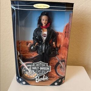 Harley-Davidson Collector Barbie in Black and Red Outfit